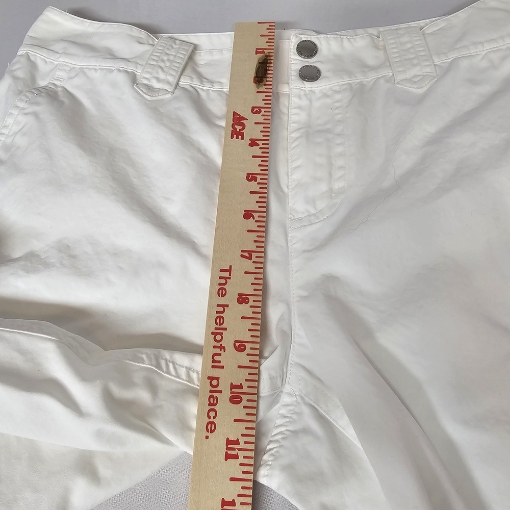 LRL Lauren Ralph Lauren Cargo Pants Womens Size 8P 8 Petite White Pockets EUC - Picture 8 of 10